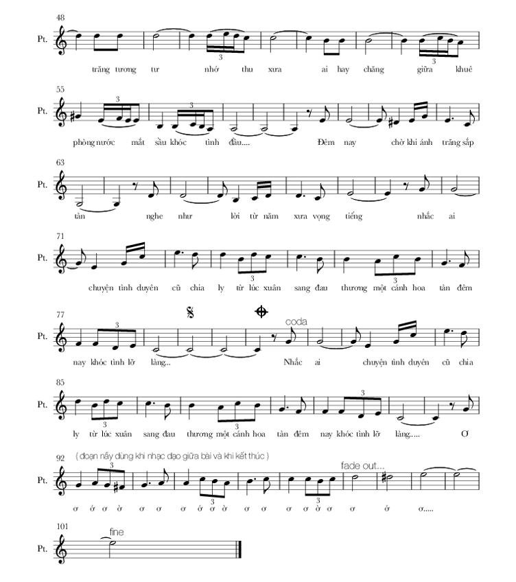 Sheet nhạc Duyên Tình Xưa 2